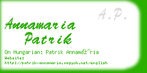 annamaria patrik business card